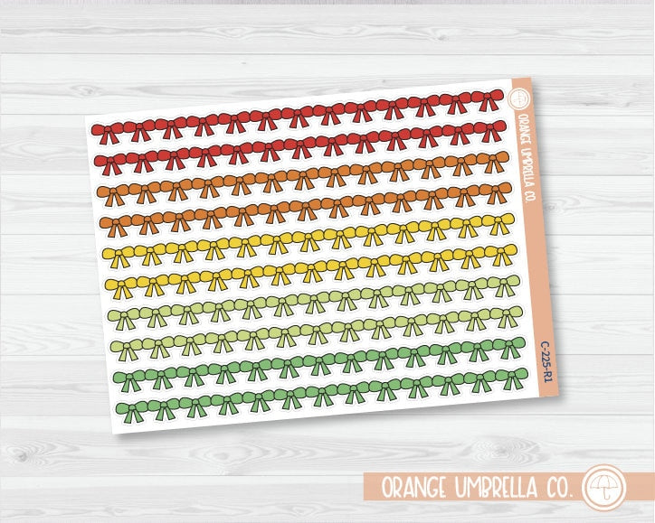 Bow Shape Washi Strips Planner Stickers | Clear Matte | C-222-CM