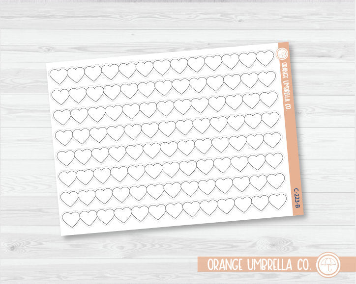 CLEARANCE | Heart Shape Washi Strips Planner Stickers | C-223