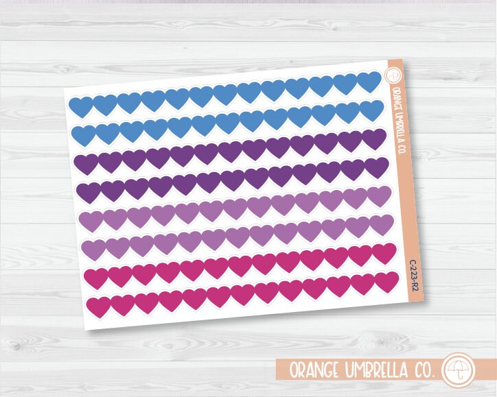 CLEARANCE | Heart Shape Washi Strips Planner Stickers | C-223