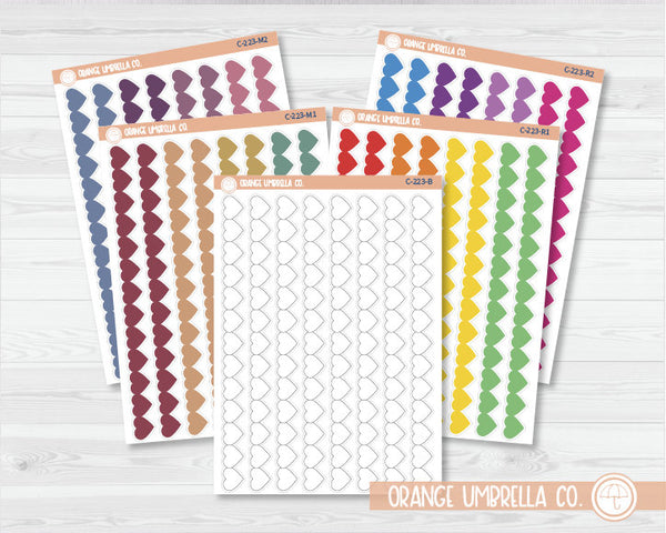 Heart Shape Washi Strips Planner Stickers | C-223