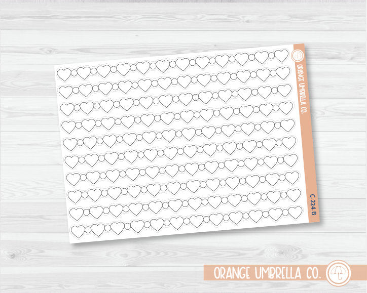 CLEARANCE | Heart and Circle Shape Washi Strips Planner Stickers | C-224