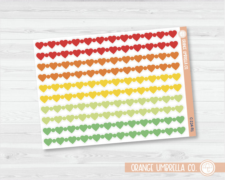 CLEARANCE | Heart and Circle Shape Washi Strips Planner Stickers | C-224