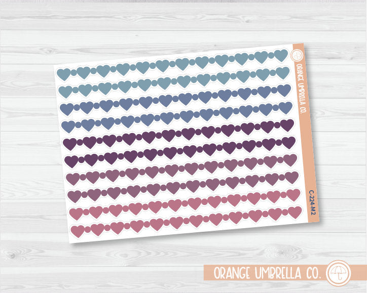 CLEARANCE | Heart and Circle Shape Washi Strips Planner Stickers | C-224