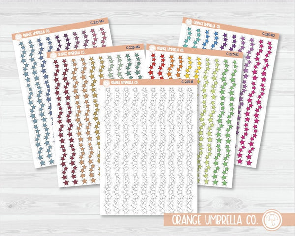 CLEARANCE | Stars Shape Washi Strips Planner Stickers | C-225