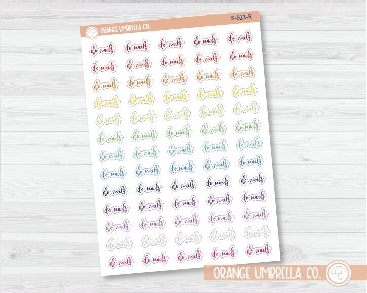 Do Nails Script Planner Stickers | F2 |  S-923 / 915-003