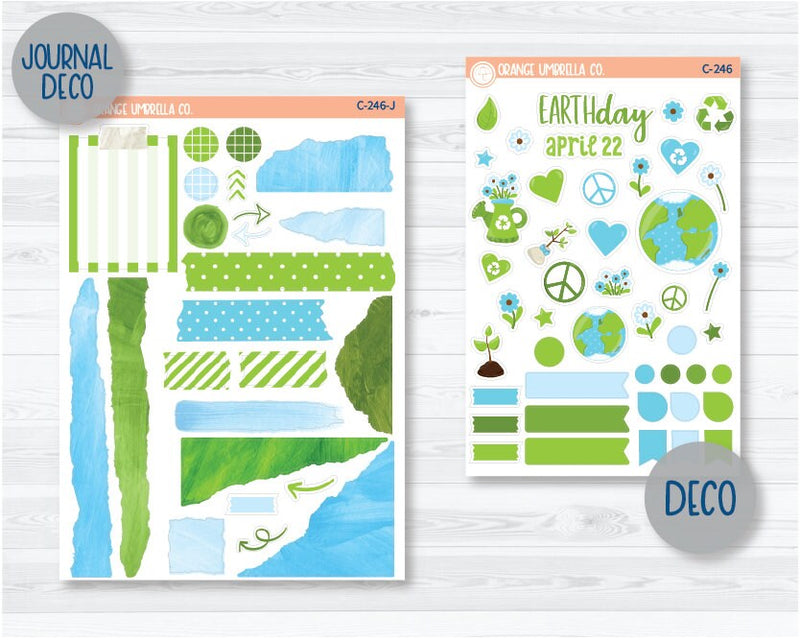 CLEARANCE | Earth Day Deco Planner Stickers | C-246