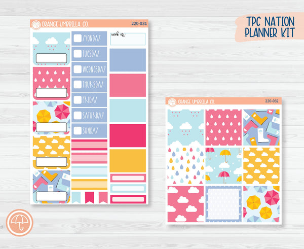 CLEARANCE | TPC Nation Planner Kit Stickers | Umbrella Parade 220-031
