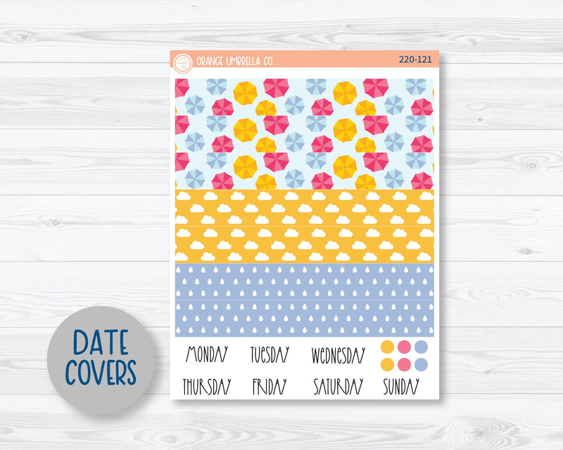 CLEARANCE | A5 Daily Duo Planner Kit Stickers | Umbrella Parade 220-121