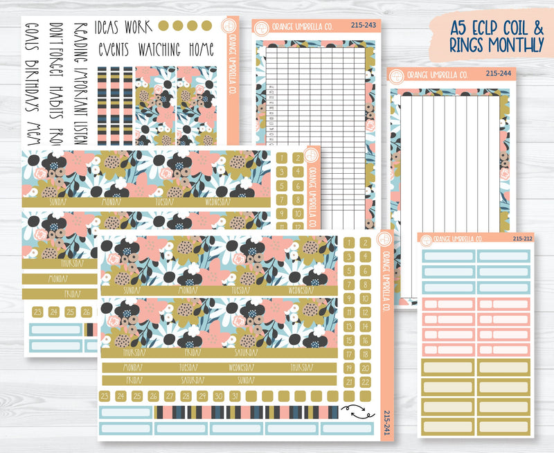 CLEARANCE | A5 ECLP Dashboard Monthly Planner Kit Stickers | Pick Me 215-241
