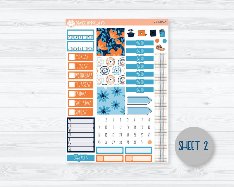 CLEARANCE | Hobonichi Cousin Planner Kit Stickers | Carefree 221-051