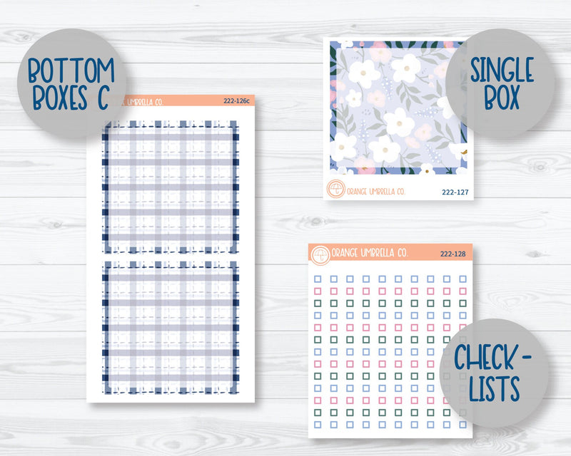 CLEARANCE | A5 Daily Duo Planner Kit Stickers | Spring Gingham 222-121