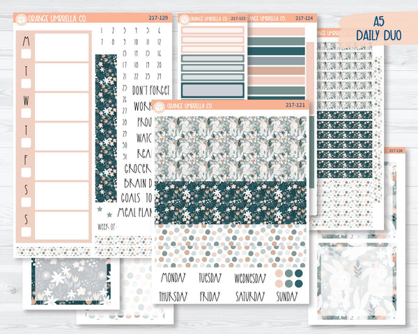 CLEARANCE | A5 Daily Duo Planner Kit Stickers | Easter Garden 217-121