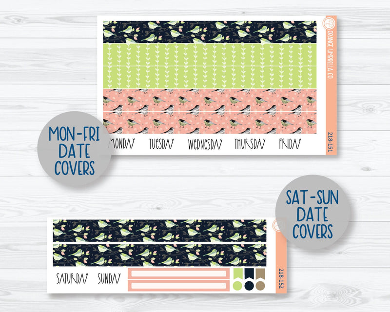 CLEARANCE | 7x9 Plum Daily Planner Kit Stickers | Spring Song 218-151