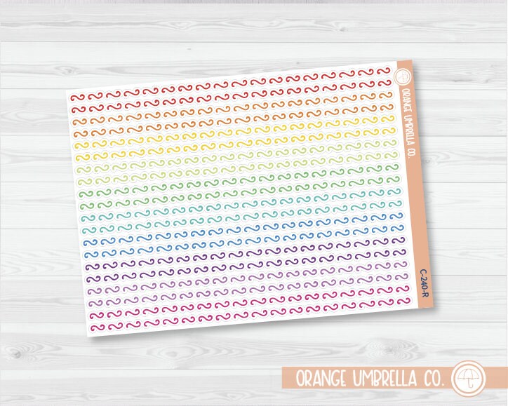 CLEARANCE | Squiggle Washi Strips Planner Stickers | C-240