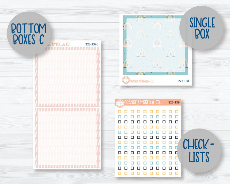 CLEARANCE | 7x9 Daily Duo Planner Kit Stickers | Rainbow 223-131