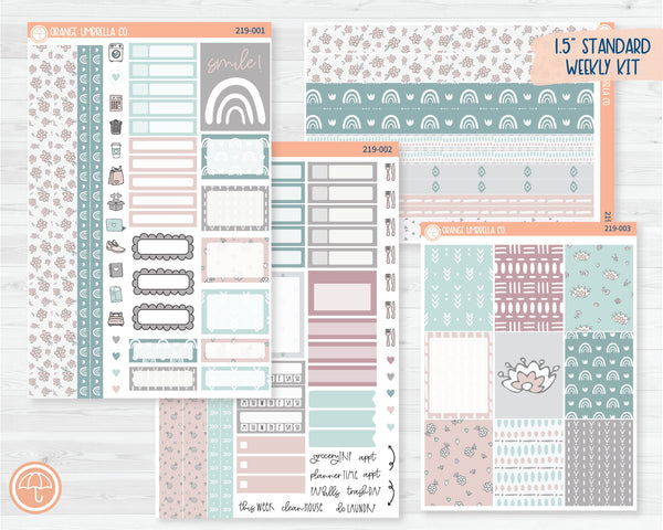 CLEARANCE | Weekly Planner Kit Stickers | Boho Pastel 219-001