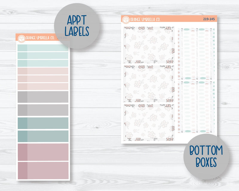 CLEARANCE | A5 Plum Daily Planner Kit Stickers | Boho Pastel 219-141
