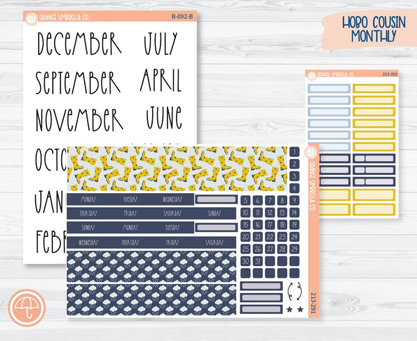 Hobonichi Cousin Monthly Planner Kit Stickers | Puddle Jumping 213-291