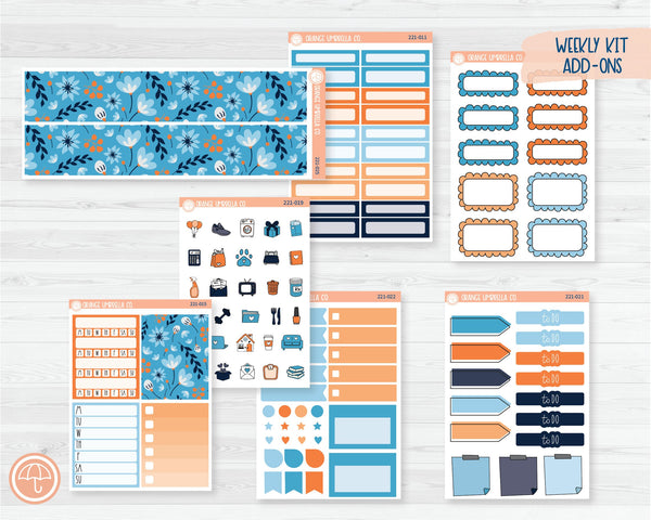 CLEARANCE | Weekly Add-On Planner Kit Stickers | Carefree 221-011