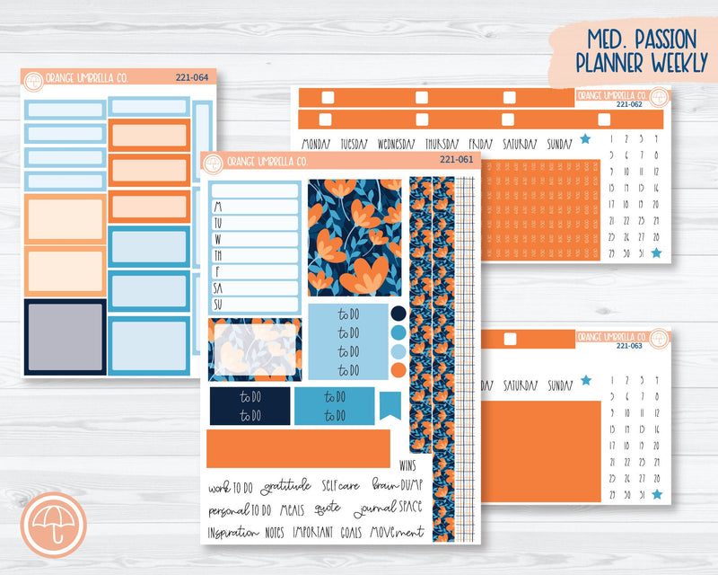CLEARANCE | 7x9 Passion Weekly Planner Kit Stickers | Carefree 221-061