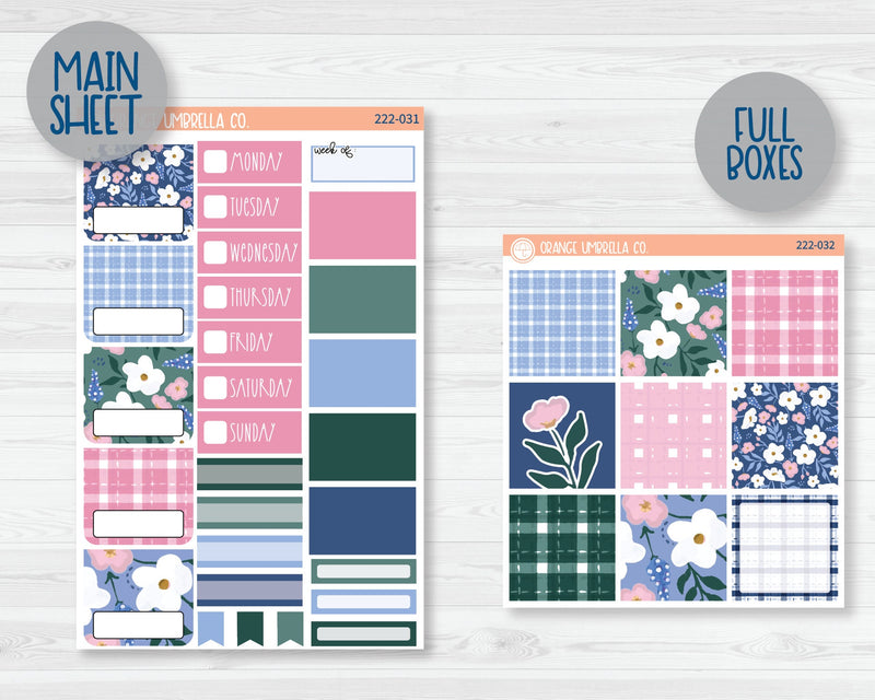 CLEARANCE | TPC Nation Planner Kit Stickers | Spring Gingham 222-031