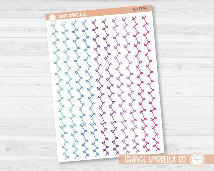 Loop Pattern Washi Strips Planner Stickers and Labels | C-247
