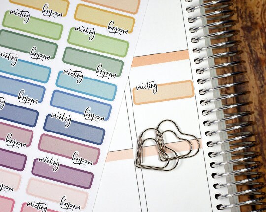 Meeting Appointment Planner Stickers  | L-088-R