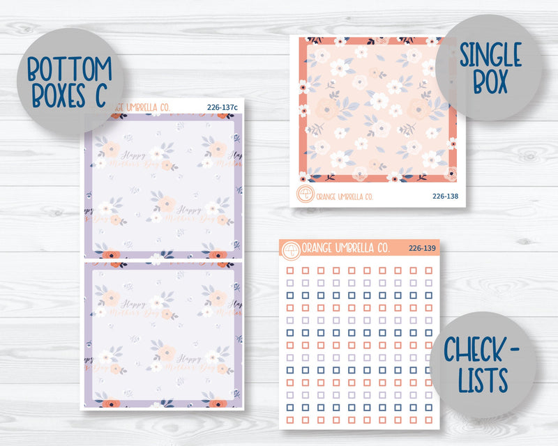 7x9 Daily Duo Planner Kit Stickers | Flowers for Mom 226-131