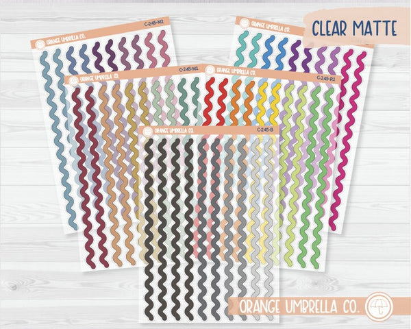 Ric Rak Washi Strips Planner Stickers | Clear Matte | C-245-CM
