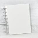 2-Pocket Interchangeable Disc Storage Album For 3x5-4x6 Planner Stickers - White Blank | 2P-AlbumW