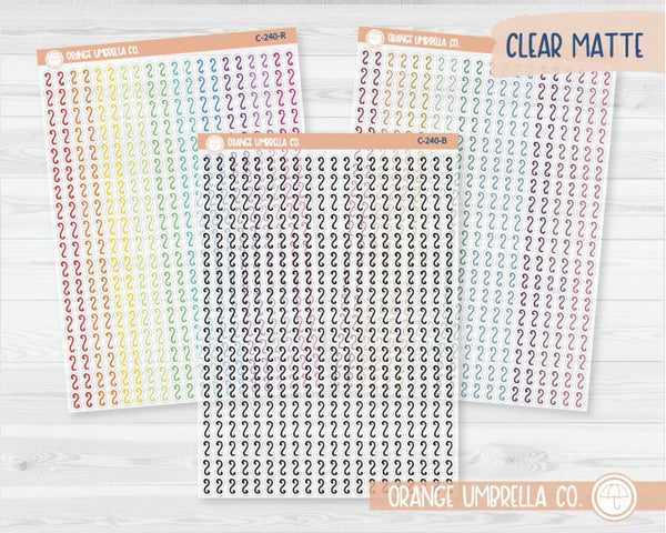 Squiggle Washi Strips Planner Stickers | Clear Matte | C-240-CM
