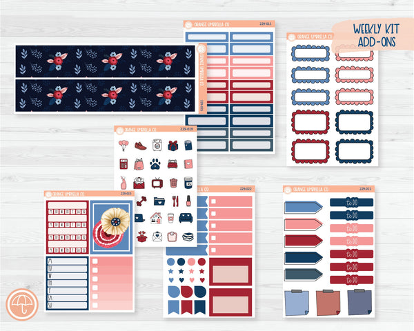 CLEARANCE | Weekly Add-On Planner Kit Stickers | We Remember 229-011