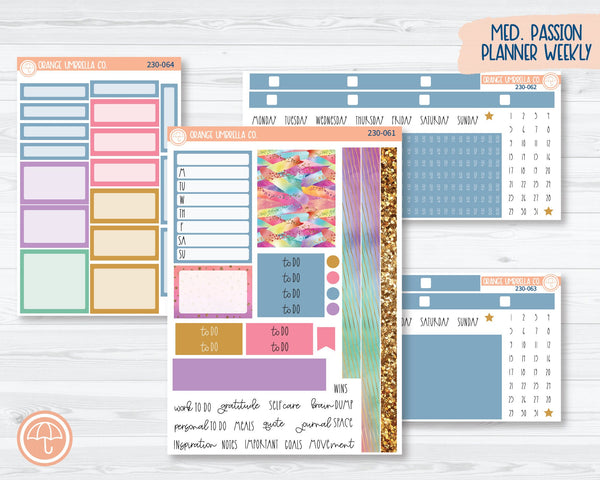 CLEARANCE | 7x9 Passion Weekly Planner Kit Stickers | Razzle Dazzle 230-061