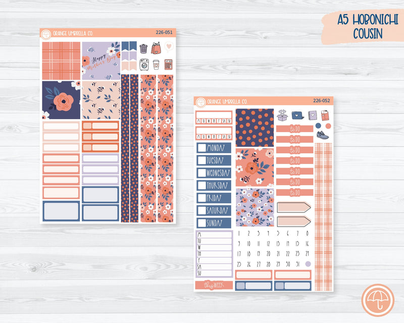 CLEARANCE | Hobonichi Cousin Planner Kit Stickers | Flowers for Mom 226-051