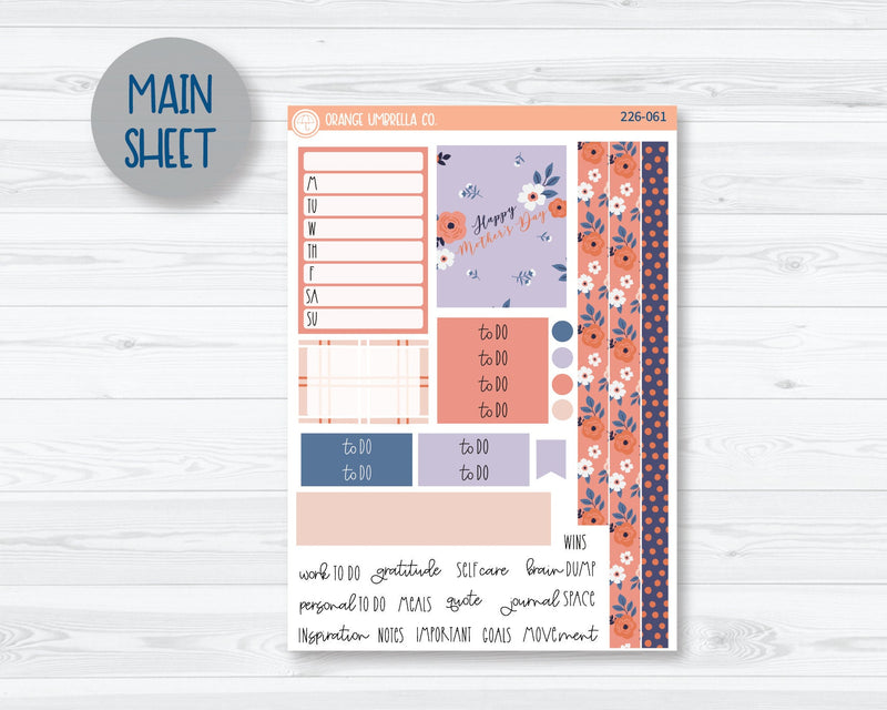 7x9 Passion Weekly Planner Kit Stickers | Flowers for Mom 226-061