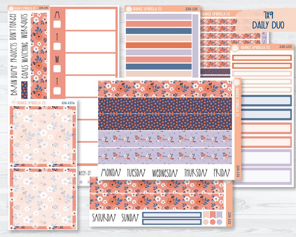 7x9 Daily Duo Planner Kit Stickers | Flowers for Mom 226-131