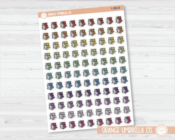 Book Stack Icon Planner Stickers | I-395