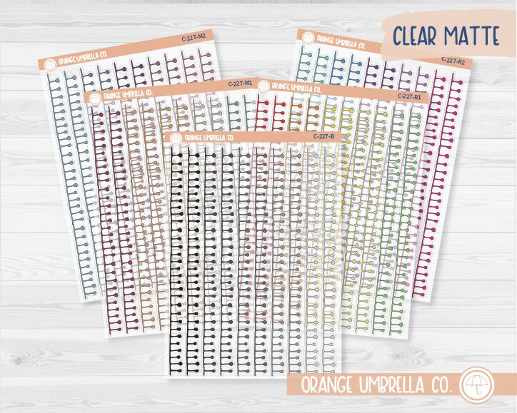 Dangle Washi Strips Planner Stickers | Clear Matte | C-227-CM