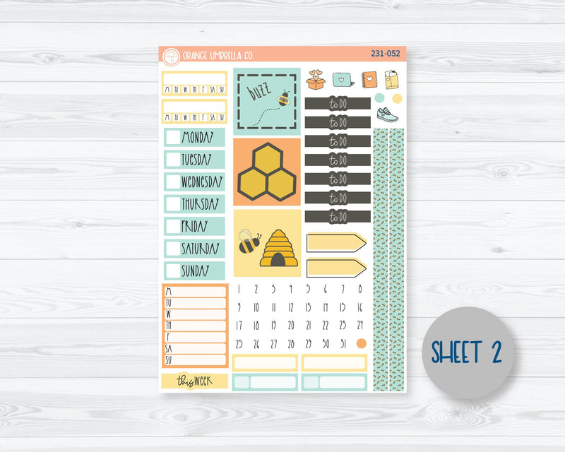 Hobonichi Cousin Planner Kit Stickers | So Bee It 231-051