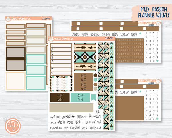 CLEARANCE | 7x9 Passion Weekly Planner Kit Stickers | Mountainside Cabin 232-061
