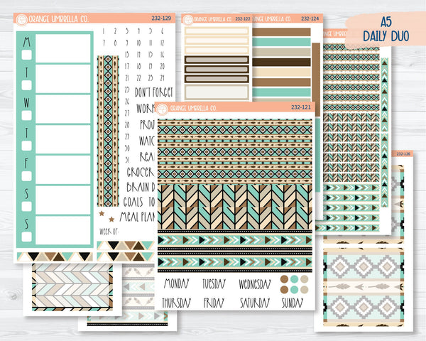 CLEARANCE | A5 Daily Duo Planner Kit Stickers | Mountainside Cabin 232-121