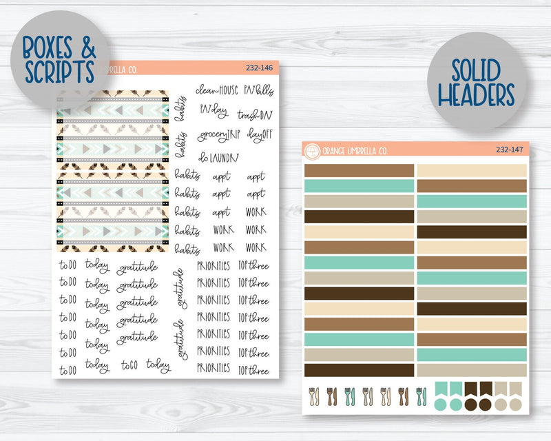 A5 Plum Daily Planner Kit Stickers | Mountainside Cabin 232-141