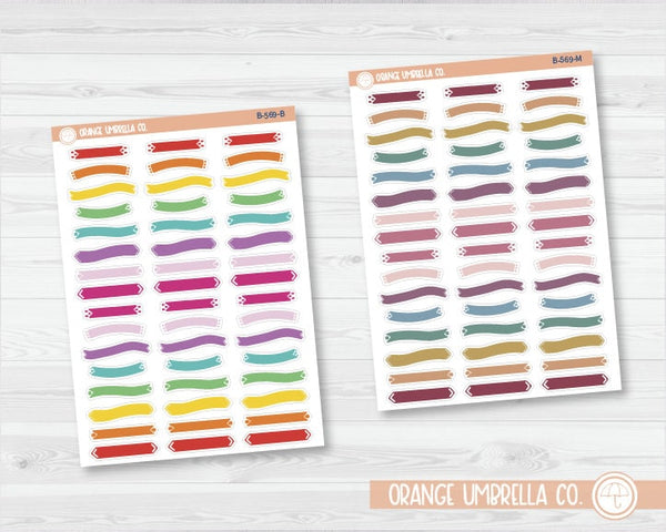CLEARANCE | Swathe Header Ribbon Planner Stickers | B-569