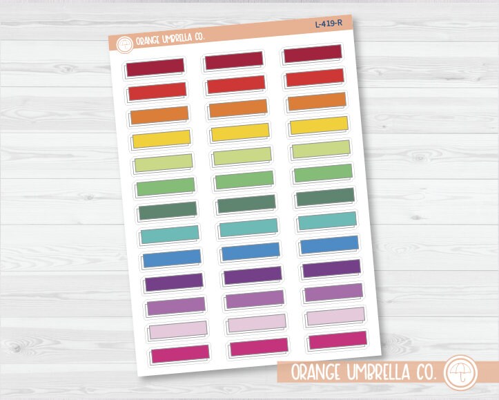 Hobonichi Offset Color AND Outline Basic Planner Stickers | L-419
