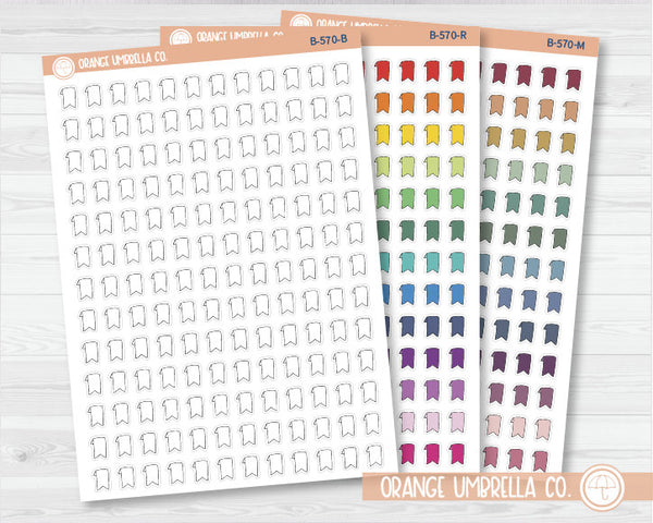 CLEARANCE | Hobonichi Cousin Mini Folded Flag Planner Stickers | B-570