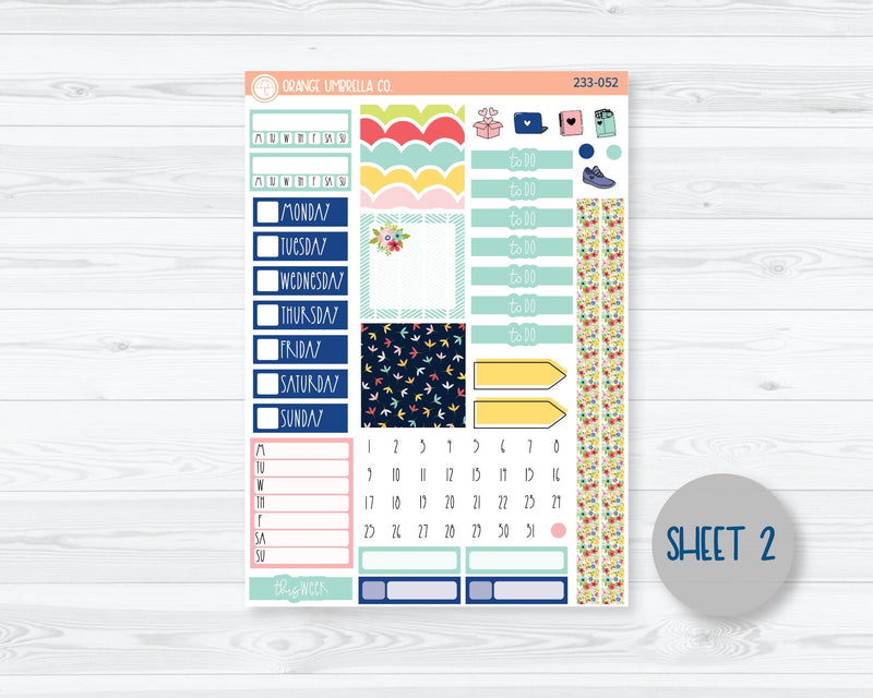 CLEARANCE | Hobonichi Cousin Planner Kit Stickers | Summer Time 233-051