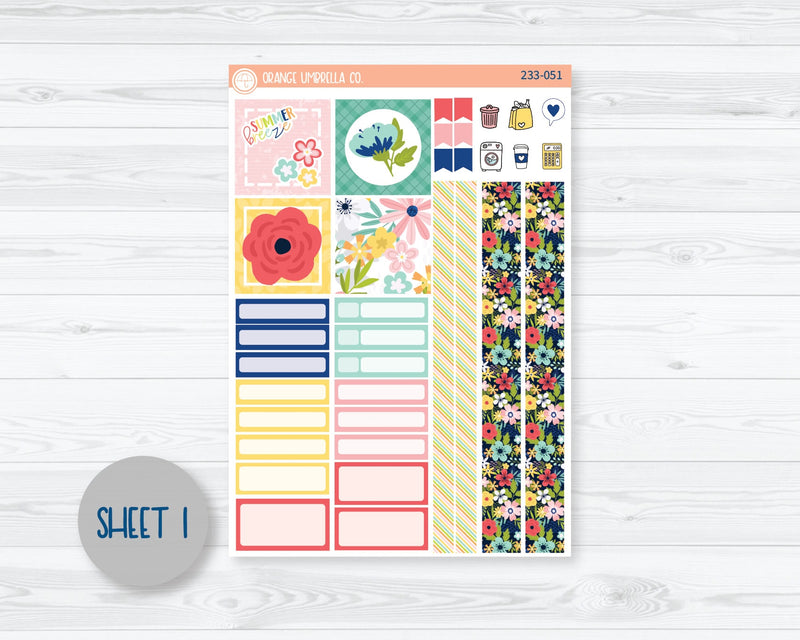 CLEARANCE | Hobonichi Cousin Planner Kit Stickers | Summer Time 233-051