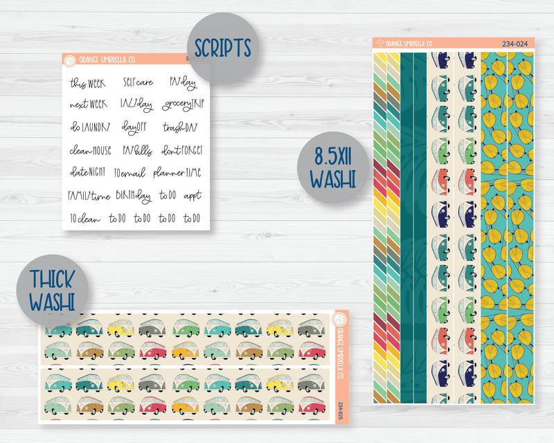 CLEARANCE | Weekly Add-On Planner Kit Stickers | Away We Go 234-011