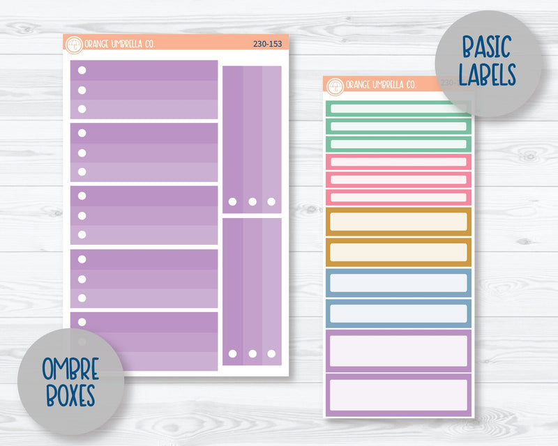 CLEARANCE | 7x9 Plum Daily Planner Kit Stickers | Razzle Dazzle 230-151
