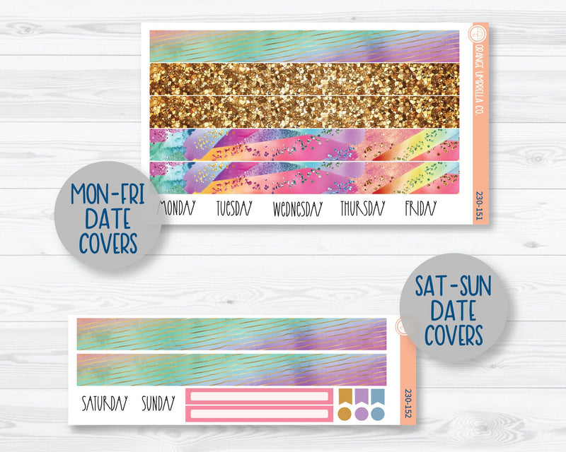 CLEARANCE | 7x9 Plum Daily Planner Kit Stickers | Razzle Dazzle 230-151